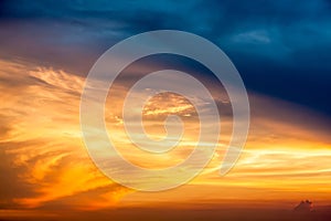 Beautiful sunset cloud in the sky