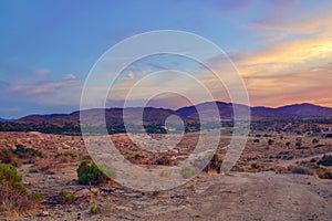 Beautiful Sunset In The Southern California Desert City Palmdale