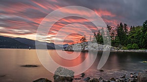 Beautiful Sunset Clouds at Whycliff park