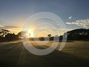 Beautiful sunset golf field at Jw Marriott Resort and Spa Guanacaste, CR!