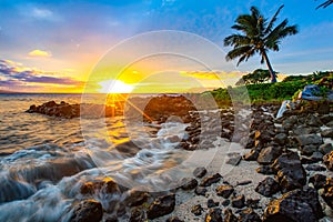 Beautiful sunset at the Grand Wailea in Maui photo