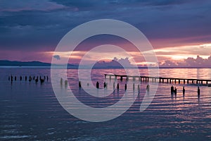 Beautiful Sunset at the Gulf of Cariaco, Venezuela