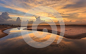 Beautiful sunset at Karon beach in Phuket