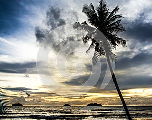 Beautiful sunset at Koh Chang, Thailand