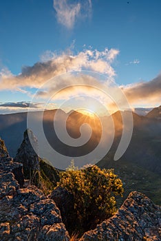 Sunset at Maido in Saint-Paul, Reunion Island photo