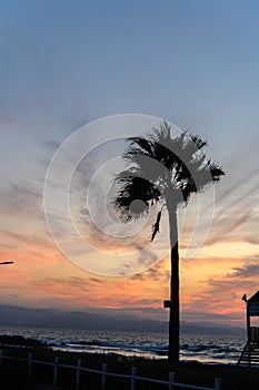 beautiful sunset on the Mediterranean coast in Cyprus 8