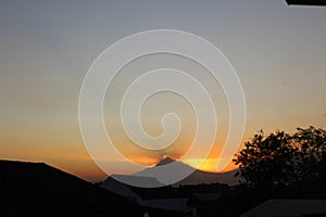 A Beautiful Sunset Merbabu Mountain
