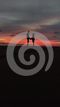 Beautiful sunset and beautiful momen ever