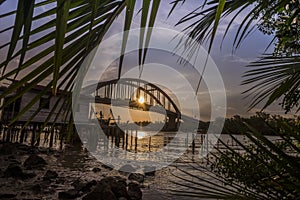 Beautiful sunset near Kedah River Malaysia where all the fisherman live.