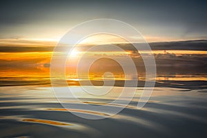 beautiful sunset over the arabic acean