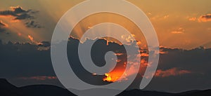 Sunset over the mountains