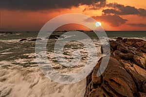 beautiful sunset over the ocean