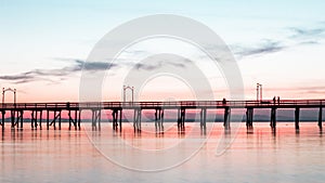 Beautiful sunset over the White Rock Pier.