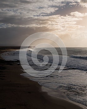 Beautiful sunset at Playa El Aljibe, El Cotillo photo