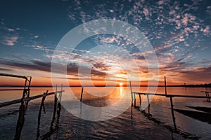 Beautiful sunset in Ravda, Bulgaria.