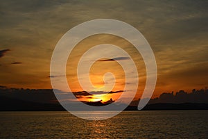 Beautiful sunset at riung