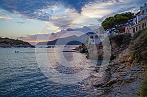 Beautiful sunset in Sant Elm at GR 221, Mallorca, Spain