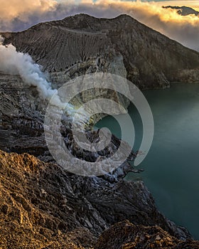 Ijen Crater at Banyuwangi East Java photo