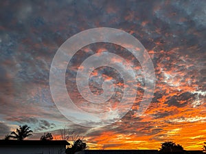 Sunset sky in manado photo