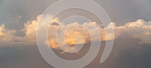 Beautiful sunset sky with some clouds