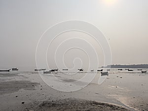 Beautiful sunset, Versova beach, Mumbai.