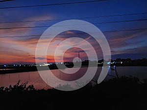 Beautiful Sunset view in evening time