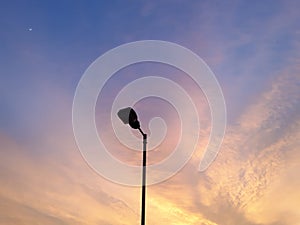 Beautiful sunset view,orange cloud in sky