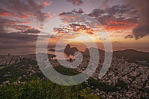 Mirante Dona Marta, Rio de Janeiro, sunrise from viewpoint photo