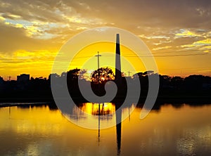 Beautiful Sunset view on the Riverside