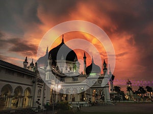A beautiful sunset at Zahir Mosque, Alor Setar, Kedah