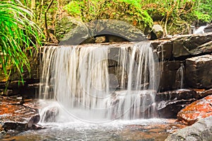 Beautiful Suoi Tranh waterfall in Phu Quoc, Vietnam