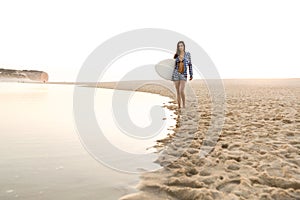 Beautiful surfer girl