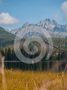 The beautiful surroundings of Lake Strbske pleso