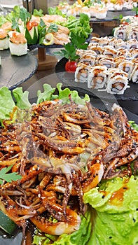 Beautiful sushi buffet