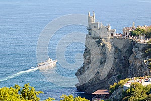 Beautiful Swallow's Nest Castle on the Rock, Crimea, Ukraine