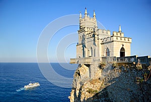 Beautiful Swallow's Nest Castle on the Rock, Crimea, Ukraine