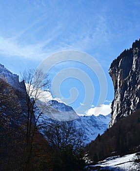 Beautiful Swiss mountains of Lauterbrunnen