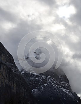 Beautiful Swiss mountains of Lauterbrunnen