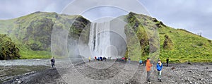 The beautiful tallest waterfall was viewed in Iceland.