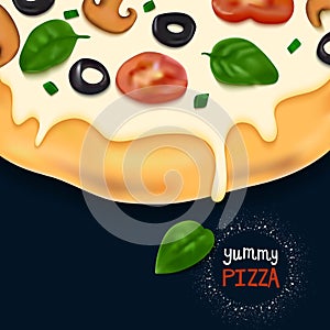 Beautiful Tasty Pizza Illustration