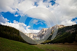Beautiful Tatry mountains valley landscape