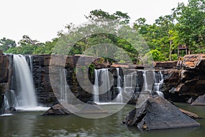 Beautiful Tatton waterfall Dangerous area. Don`t stand close to cliff