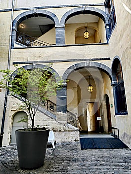 Beautiful Tavel house, the oldest residential house in Geneva.