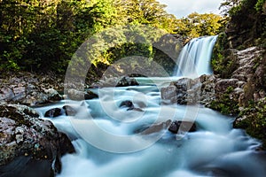 Beautiful Tawhai Falls in Tongariro National Park, New Zealand