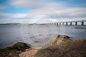 Beautiful Tay Railway Bridge in Dundee taken as a Long Exposure to give a Soft and Etherial Look