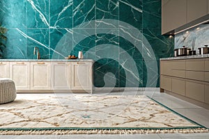 Teal marble wall texture background