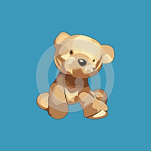 Beautiful teddy bear. Vector illustration.