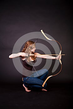 Beautiful teen girl with bow