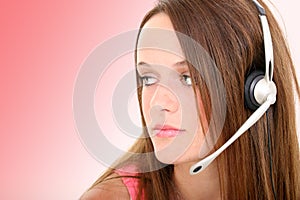 Beautiful Teen Girl with Headset