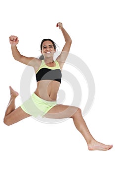 Beautiful Teen Girl Jumping Into Air